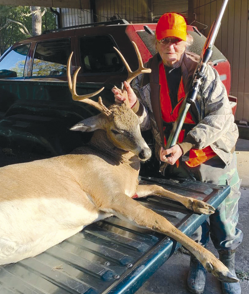 Gertie M. Barber of Muldrow shot this 8-point buck October 25, 2022. SUBMITTED PHOTO