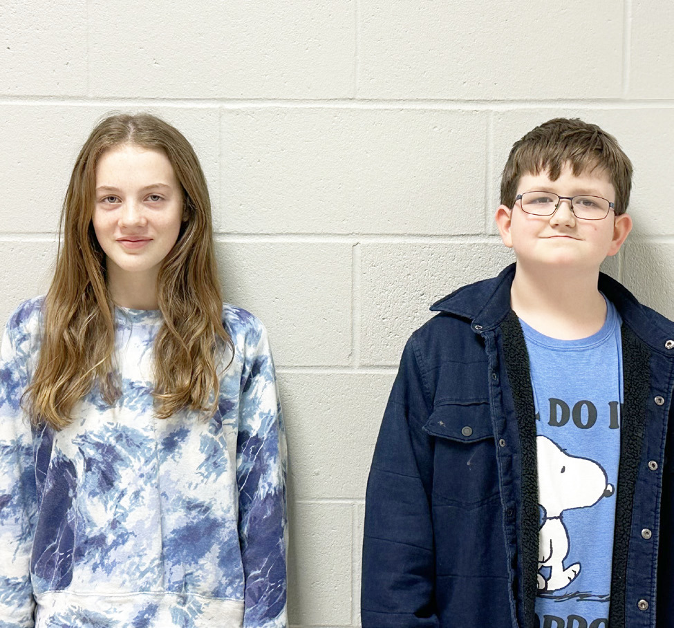 Seventh Grade Haley Callahan and Blaze Whisnant.