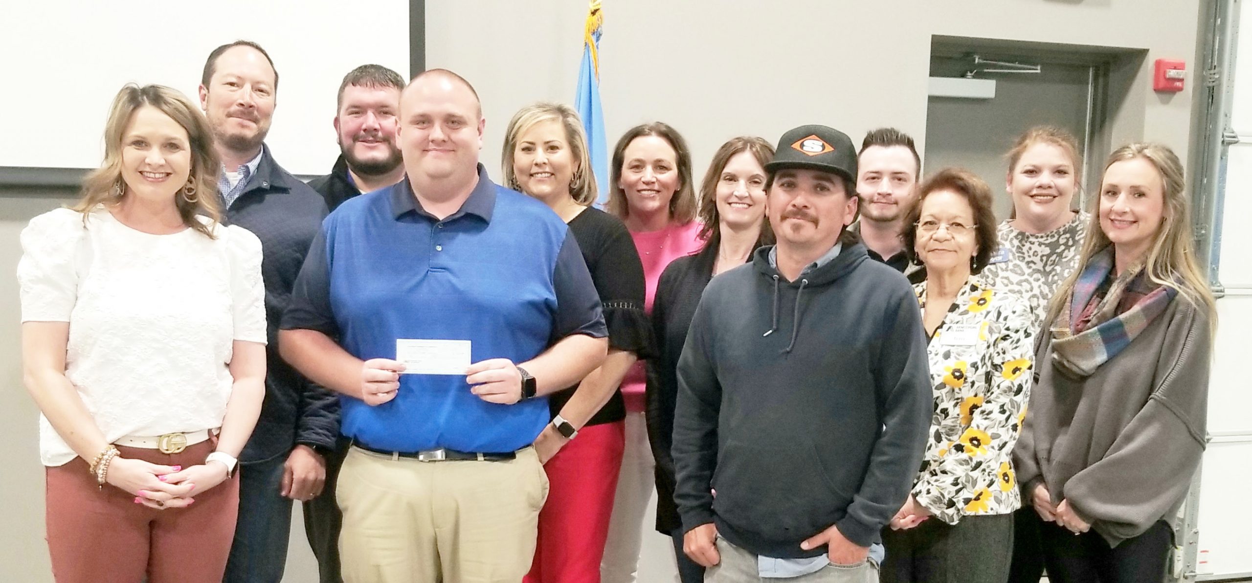 Sallisaw Chamber of Commerce presented a $1,000 check to the Sallisaw Youth League (SYL) for its upcoming baseball state tournament.The check was presented by chamber president Nikki Garrett to Jared Johnson, secretary/treasurer for SYL, and was joined by chamber board members. LYNN ADAMS | TIMES