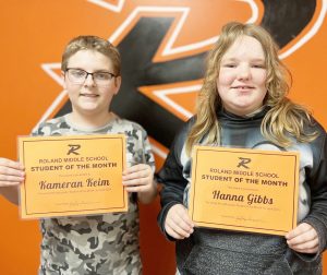 Roland Middle School Students of the Month
