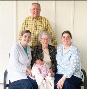 Five generations gather
