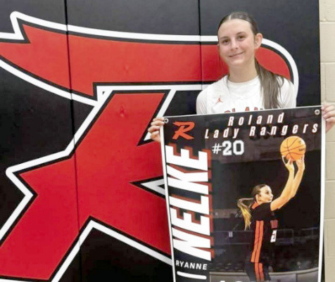 Roland girls get home conference win over Stilwell as junior forward reaches 1,000 points in prep career